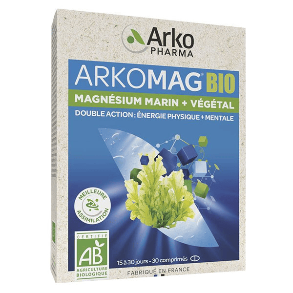Arkomag Bio Magnésium Marin + Végétal 30 comprimés
