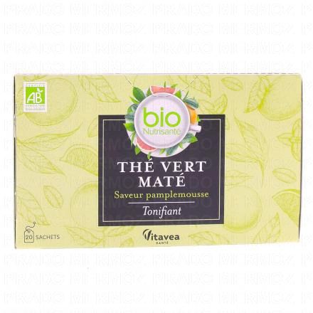 Thé Vert Maté saveur pamplemousse 20 sachets