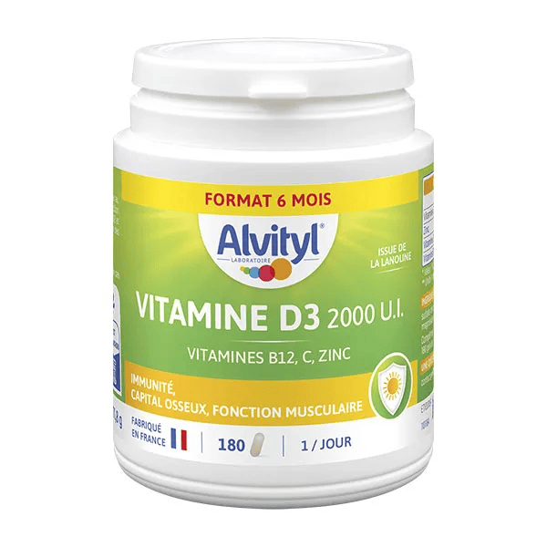 Vitamine D3 2000 UI Boîte de 180 Comprimés