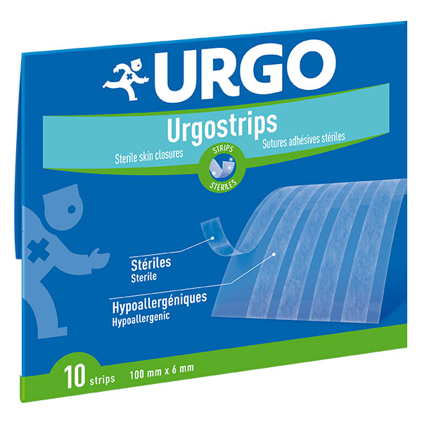 Médical UrgoStrips Suture Adhésive Stérile 10cm x 6mm 10 bandelettes