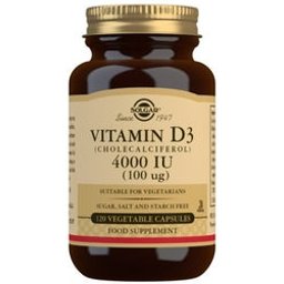 Vitamine D3 4000IU 100µg 120 Capsules