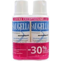- Dermoliquide - Soin lavant pour l’hygiène intime quotidienne des femmes adultes - à base d’extrait de Sauge - Assure le bien-être intime quotidien - Flacons Lot 2x250 ml