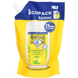 LE Petit Marseillais Recharge Gel Douche Extra Doux Verveine BIO & Citron BIO