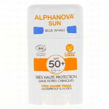 Organic Sun - Stick solaire SPF 50+ visage blue whale 12g