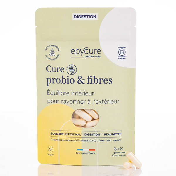 Cure Complexe Probio & Fibres Digestion Immunité Peau 60 gélules