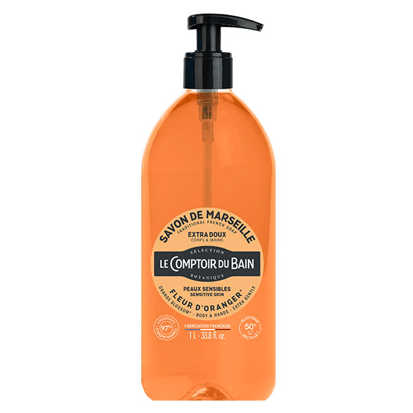 Savon de Marseille Fleur d'Oranger Extra Doux 1L