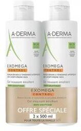 Exomega Control Gel Moussant Émollient Anti-Grattage Sans Parfum Lot de 2 x 500 ml - Lot 2 x 500 ml