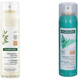 Klorane® Shampooing sec à l'ortie & à la vitamine E + Klorane® Shampooing sec extra-doux