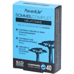 PreventLife Sommeil Complet Mélatonine