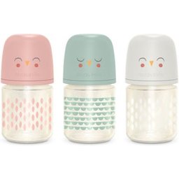 Suavinex™ Bouteille en verre à large ouverture à 3 positions 120ml