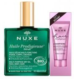 Huile Prodigieuse Néroli Bio 100 ml + Hair Prodigieux Le Shampoing Brillance Miroir 30 ml Offert - Lot 2 produits dont 1 offert