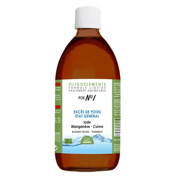 Oligoélément POE N°1 Iode, Manganèse et Cuivre 100ml