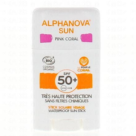Organic Sun - Stick solaire SPF 50+ visage pink coral 12g