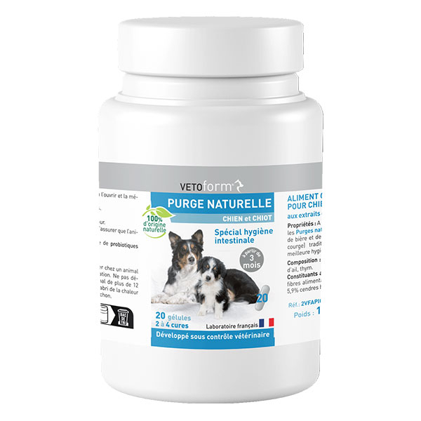 Purge naturelle Chien et Chiot - 20 gélules