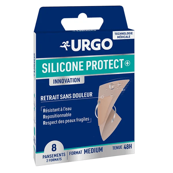 Silicone Protect+ Boite de 8 pansements Médium