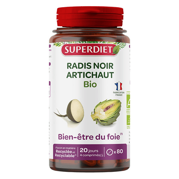 Radis Noir Artichaut Bio 80 comprimés