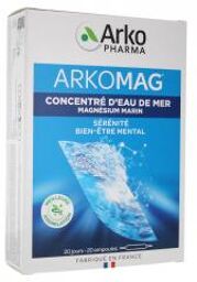 Arkomag Concentré d'Eau de Mer Magnésium Marin 20 Ampoules - Boîte 20 ampoules de 10 ml