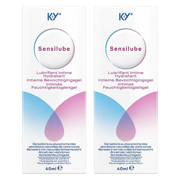 Sensilube Lubrifiant Intime Hydratant - Soulage la Sécheresse Intime - Lot de 2 x 40ml