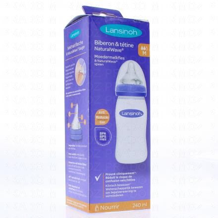 Naturalwave - Biberon et tétine taille M 240ml