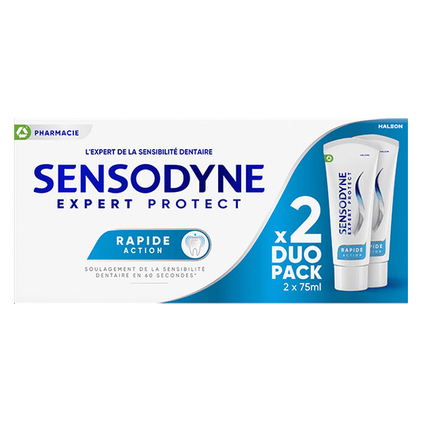Dentifrice Rapide Action Sensibilité Dentaire Lot de 2 x 75ml
