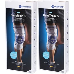 Bauerfeind® GenuTrain S Genouillère active avec stabilisateurs latéraux articulés Taille 5 Droite Titan