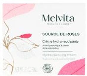 Source de Roses Crème Hydra-Repulpante Biologique 50 ML - Pot 50 ml