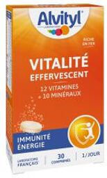 Vitalité 30 Unités Effervescentes - Boîte 2 tubes de 15 comprimés
