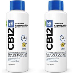 Cb12 - Bain de bouche - Lutte contre la mauvaise haleine pendant 12 heures - Sans alcool - Arôme menthe - Flacon 500 ml