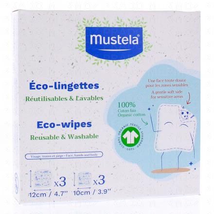 Kit éco-lingettes réutilisables et lavables recharge 2x3 lingettes