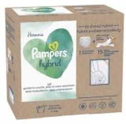 Harmonie Hybrid - Starter Kit 1 Couche Lavable + 15 Coeurs Absorbants Jetables (3-16 Kg) - Boîte 1 couche + 15 cœurs jetables