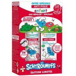 Enfant Duo Set Répulsif + Apaisant Les Schtroumpfs