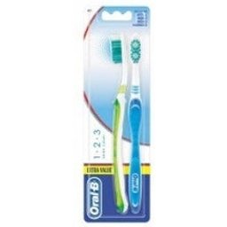 Oral-B™ Shiny Clean 1-2-3 Brosse à dents 2 u.