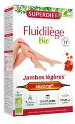 Fluidilège Jambes Légères Bio 20 Ampoules - Boîte 20 ampoules de 15 ml