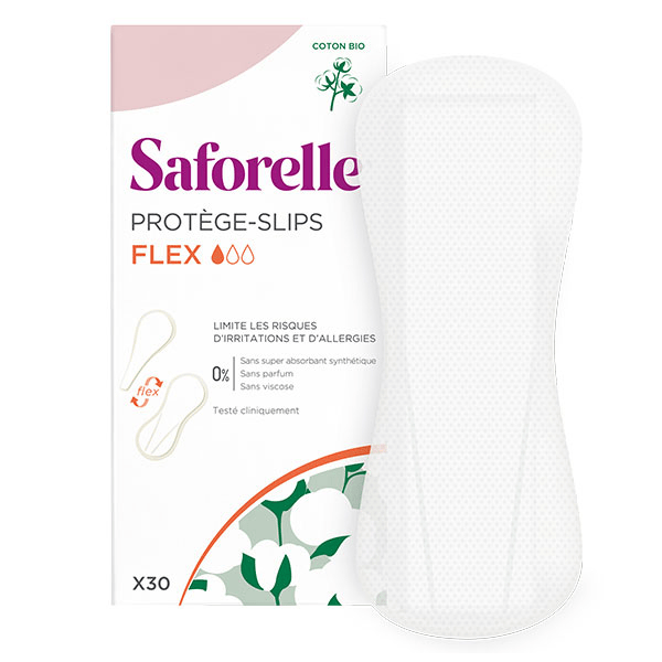 Protections Protège-Slips Flex en Coton Bio 30 unités