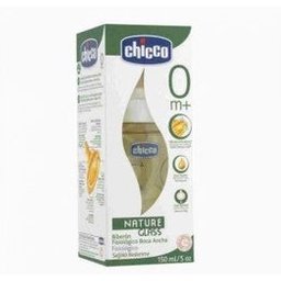 Chicco™ Nature Glass rubber bottle 150ml