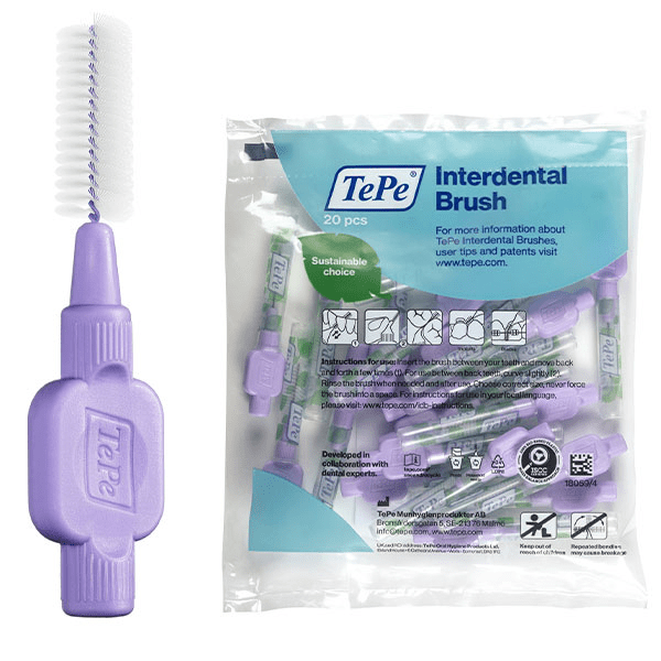Brossettes Interdentaires Extra-souples Violet 1.1 mm 20 brossettes