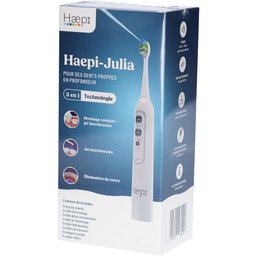 Haepi Brosse à dents Julia avec jet interdentaire et tête de détartrage