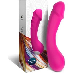 Gode Vibrant Point G Silicone Fuchsia 1ut
