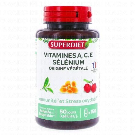 Vitamines A, C, E Sélénium 150 gélules