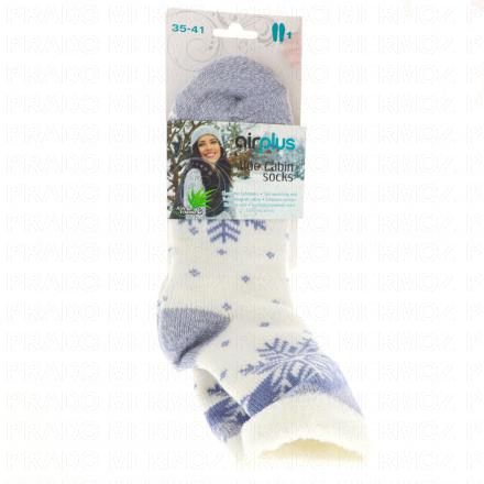 Femme - Chaussettes flocons Taille 35-41 bleu