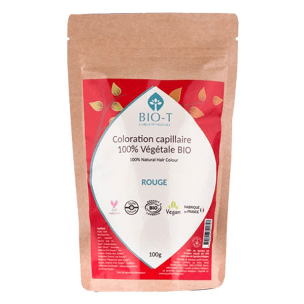 Coloration Végétale rouge - Bio et 100% naturel - 100g