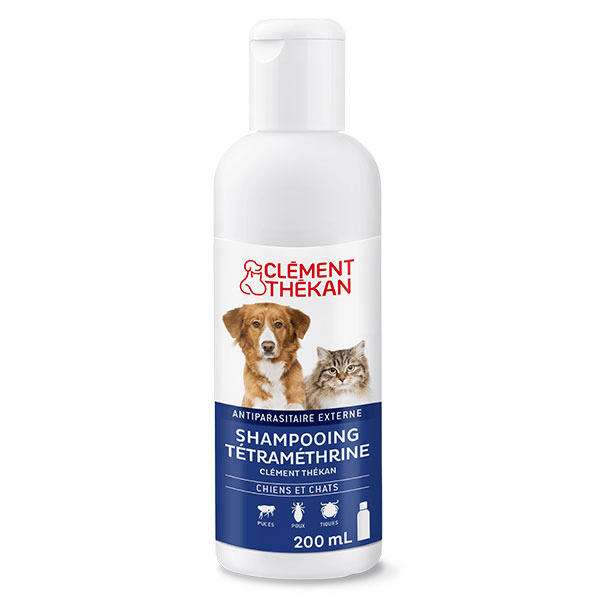 Clement Thekan Shampooing Antiparasitaire Puces, Poux Et Tiques Chien Chat 200ml