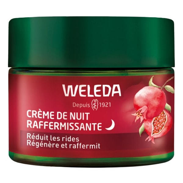 Crème de Nuit raffermissante Grenade et Peptides de Maca - Weleda
