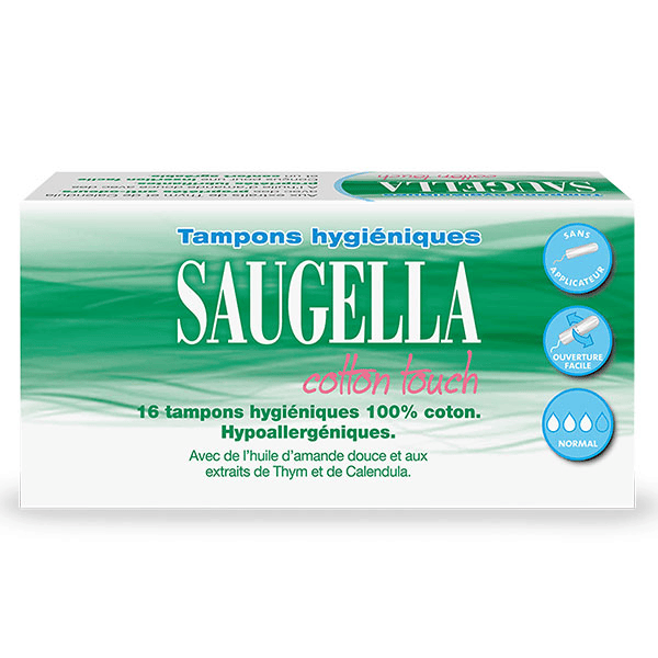 Cotton Touch Tampons Hygiéniques sans Applicateur Flux Normaux - Pack 16