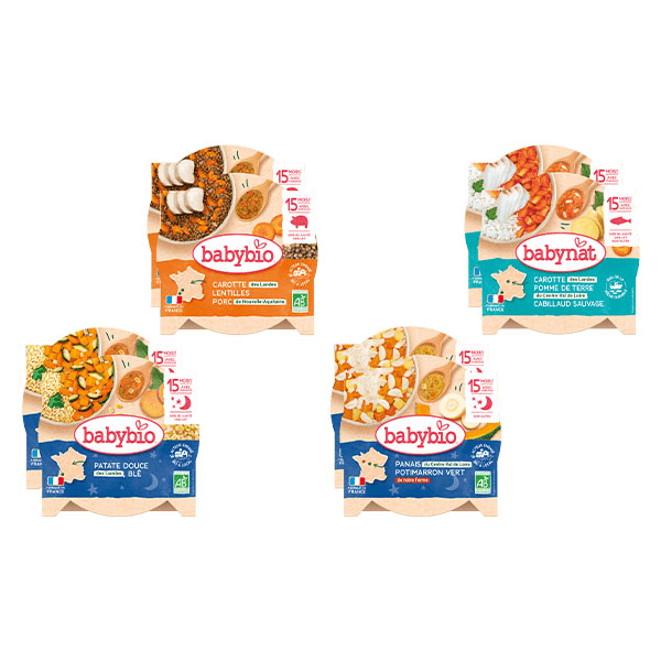 Lot Assiettes Menu des 15 mois - 8x260gr