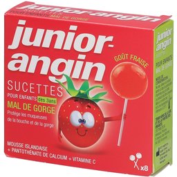 Junior Angin Boite de 8 sucettes