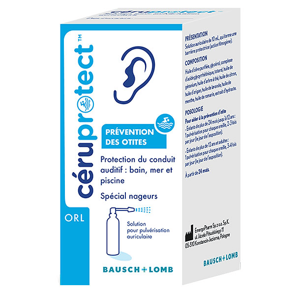 Ceruprotect prévention des otites spray oreille 10 ml