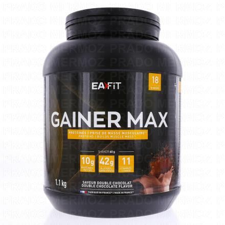 Gainer max saveur double chocolat pot de 1.1 kg