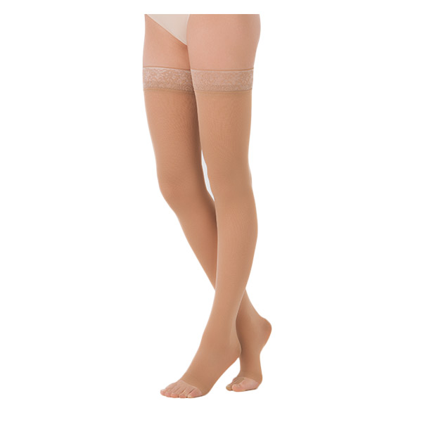 Essentiel Semi-Transparent Bas Auto-Fixants Classe 3 Long Taille S- Dune
