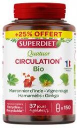 Quatuor Circulation 120 Gélules + 30 Gélules Offertes - Pot 150 gélules